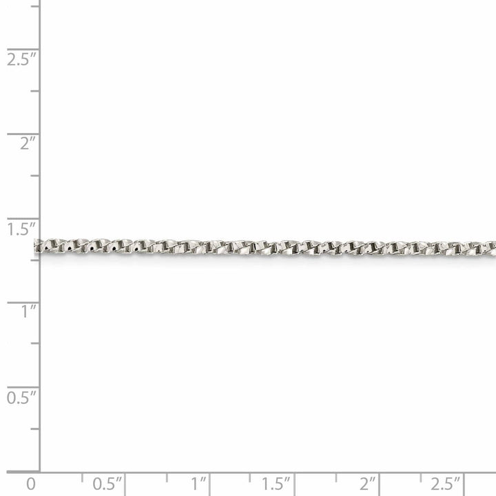 Lovely Rita's Chains Silver Polished 2.25-mm Twisted Box Chain