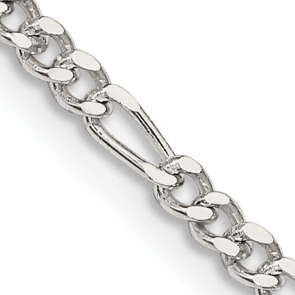 Lovely Rita's Chains Silver Polished 2.50-mm Solid Figaro Chain