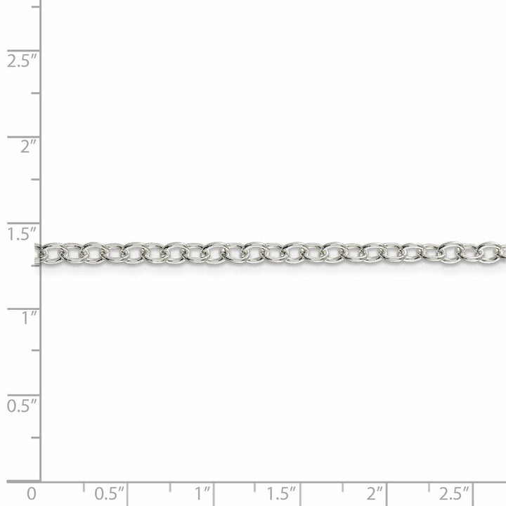 Lovely Rita's Chains Silver Polished 3.75-mm Oval Cable Chain