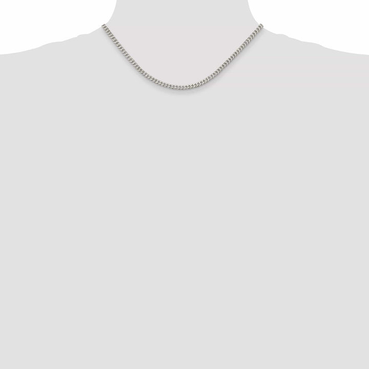 Lovely Rita's Chains Silver Polished 4.00-mm Solid Curb Link Chain