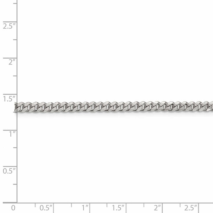 Lovely Rita's Chains Silver Polished 4.00-mm Solid Curb Link Chain