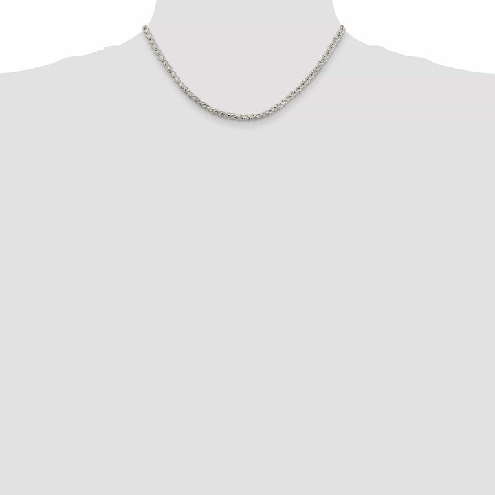 Lovely Rita's Chains Silver Polished 4.00-mm Solid Round Spiga Chain