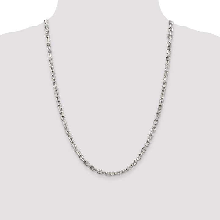 Lovely Rita's Chains Silver Polished 4.90mm Beveled Oval Cable Chain