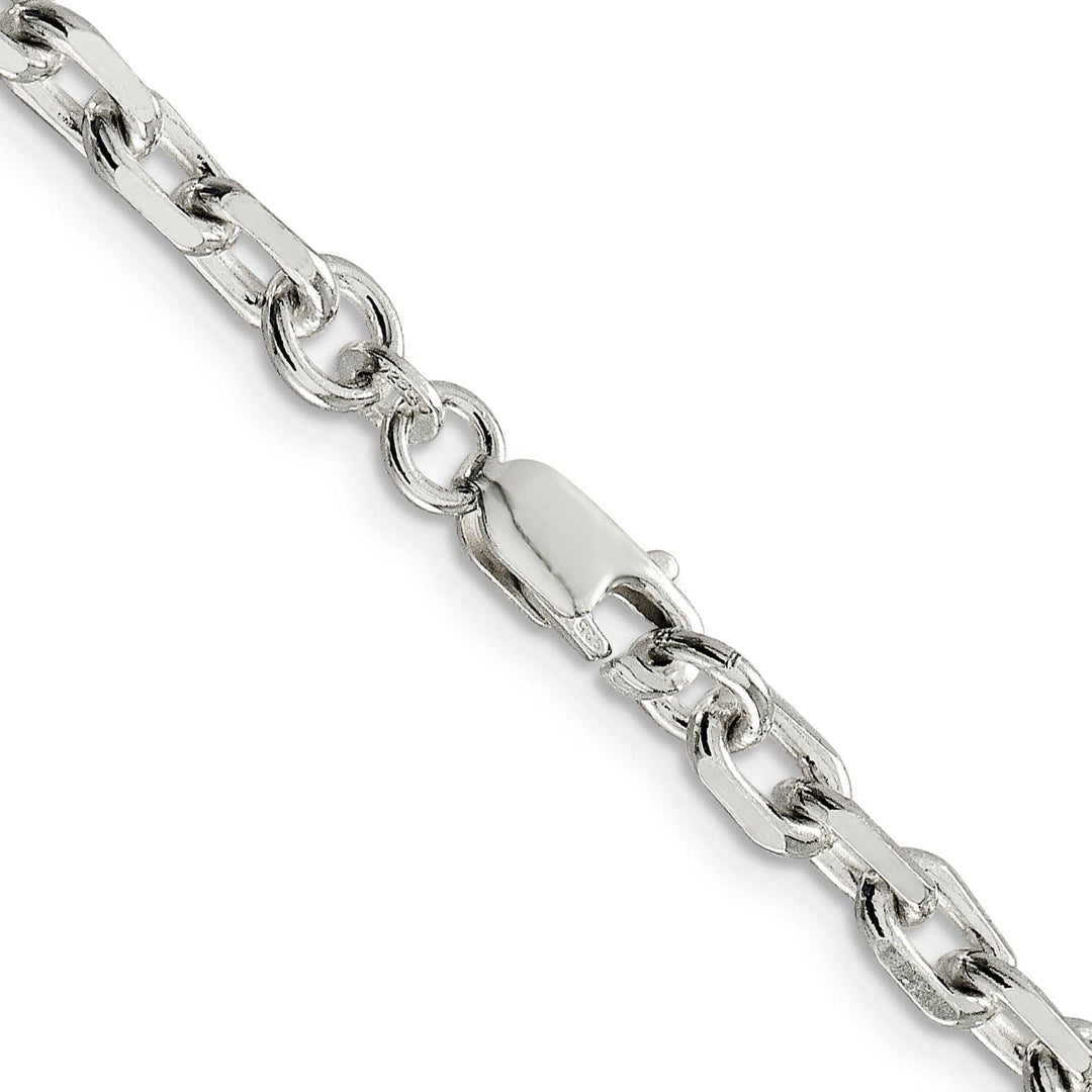 Lovely Rita's Chains Silver Polished 4.90mm Beveled Oval Cable Chain