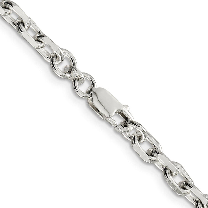 Lovely Rita's Chains Silver Polished 4.90mm Beveled Oval Cable Chain