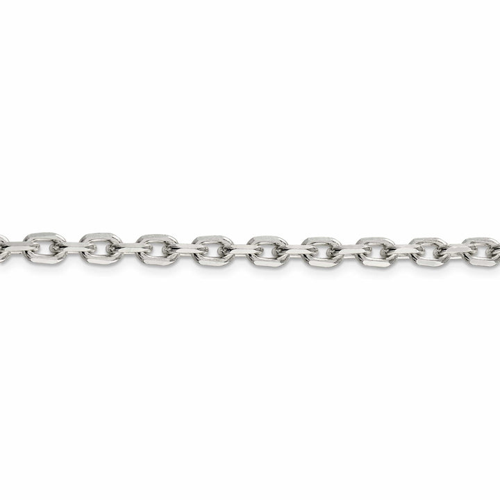 Lovely Rita's Chains Silver Polished 4.90mm Beveled Oval Cable Chain