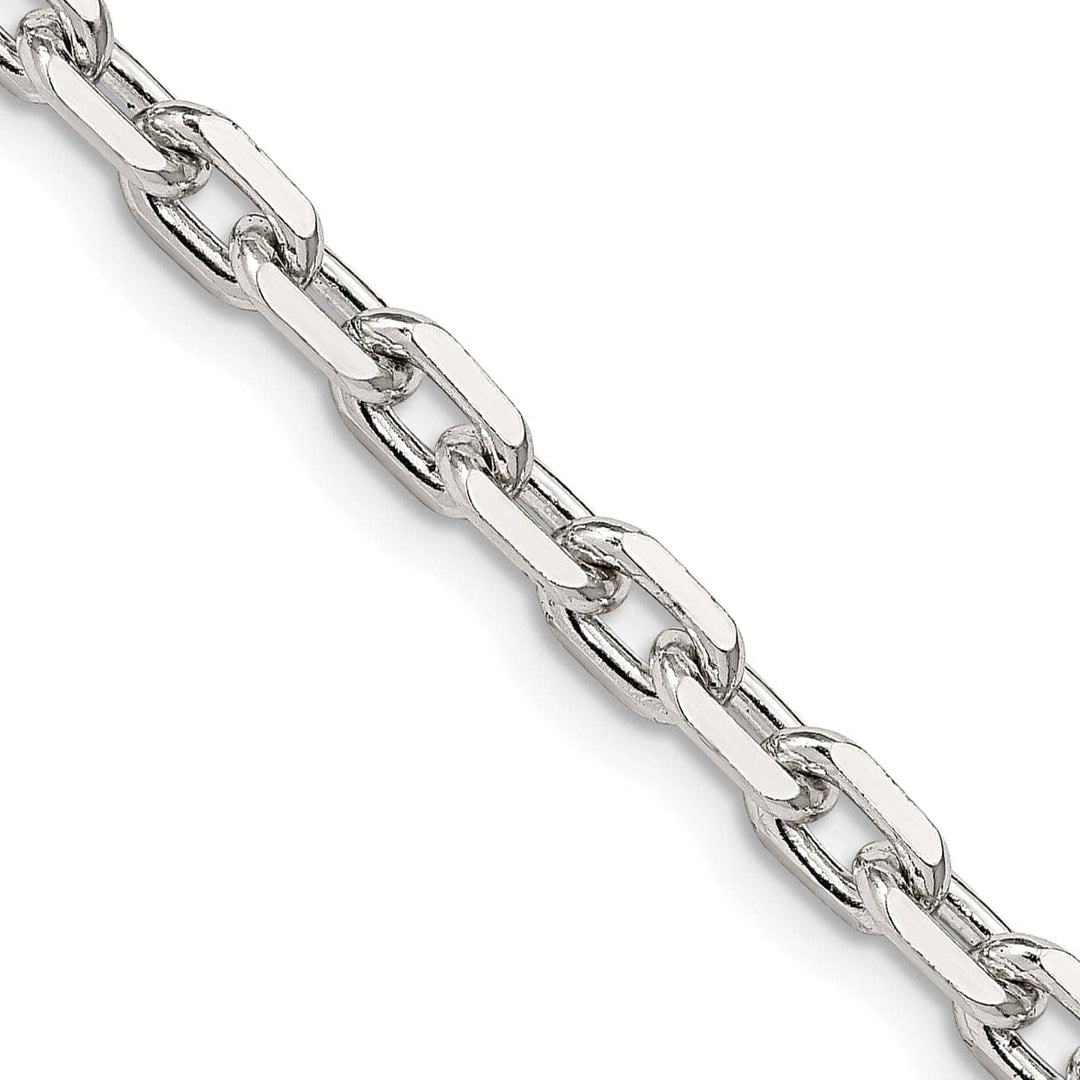 Lovely Rita's Chains Silver Polished 4.90mm Beveled Oval Cable Chain
