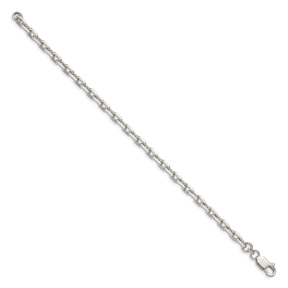Lovely Rita's Chains Silver Polished 4.90mm Beveled Oval Cable Chain