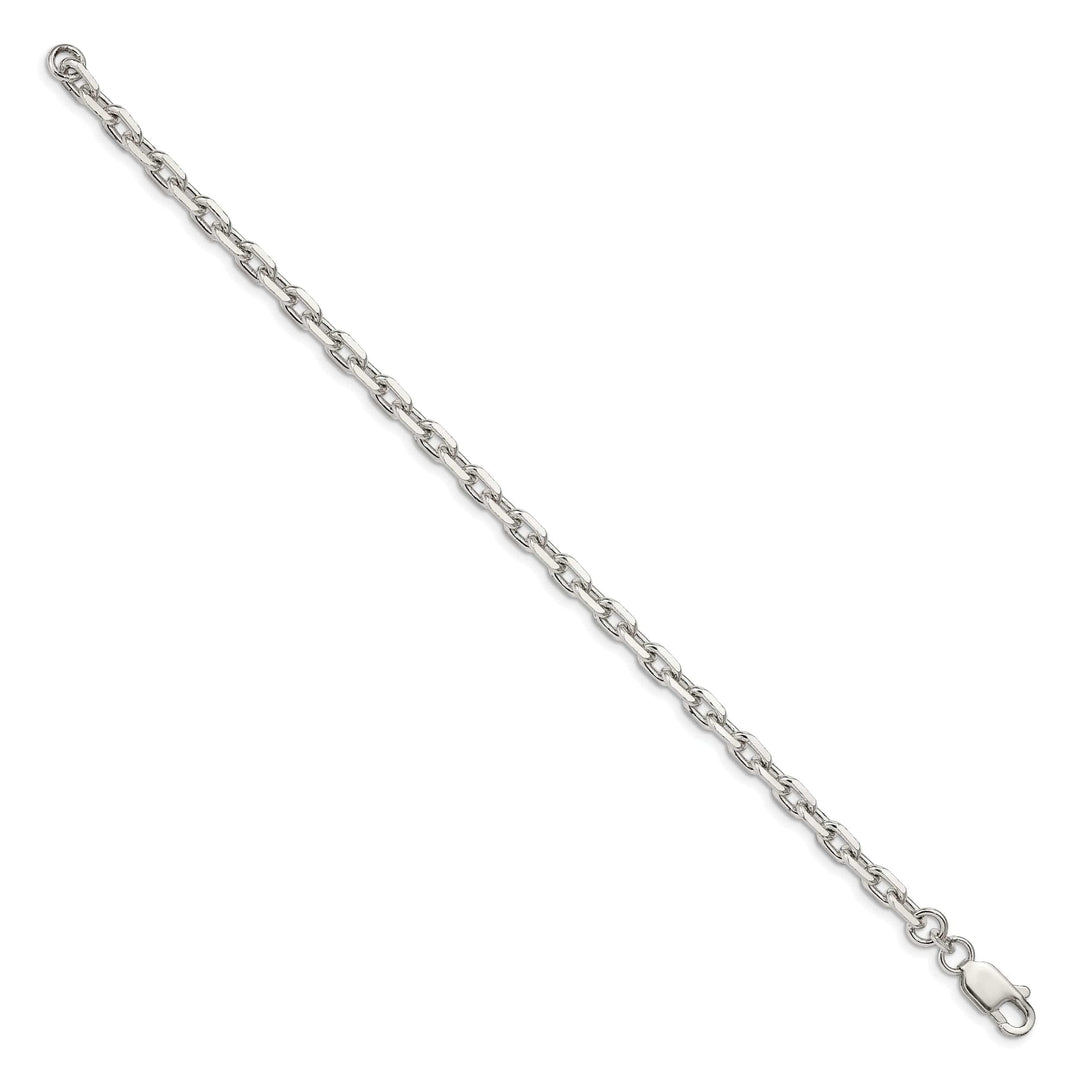 Lovely Rita's Chains Silver Polished 4.90mm Beveled Oval Cable Chain