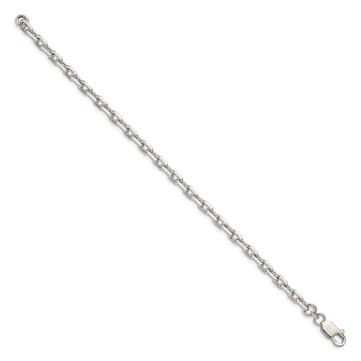 Lovely Rita's Chains Silver Polished 4.90mm Beveled Oval Cable Chain