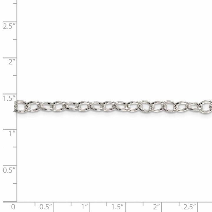 Lovely Rita's Chains Silver Polished 5.30-mm Oval Cable Chain
