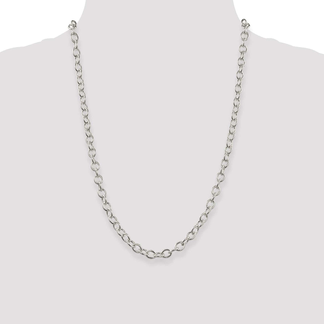 Lovely Rita's Chains Silver Polished 6.80-mm Oval Cable chain