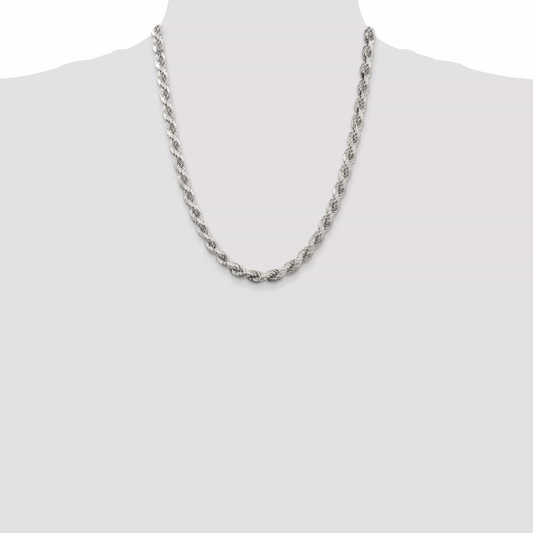 Lovely Rita's Chains Silver Polished D.C 8 Sides 7.00-mm Rope Chain