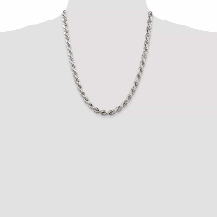 Lovely Rita's Chains Silver Polished D.C 8 Sides 7.00-mm Rope Chain