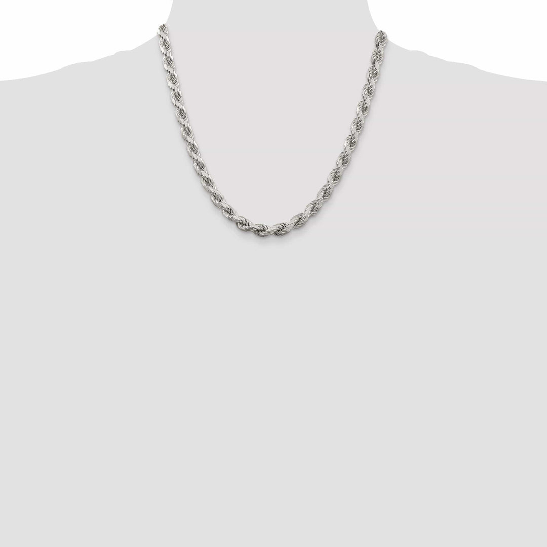Lovely Rita's Chains Silver Polished D.C 8 Sides 7.00-mm Rope Chain