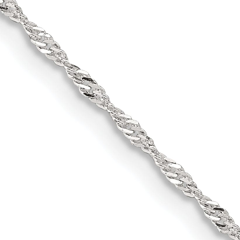 Lovely Rita's Chains Silver Polished Twisted 1.40mm Singapore Chain