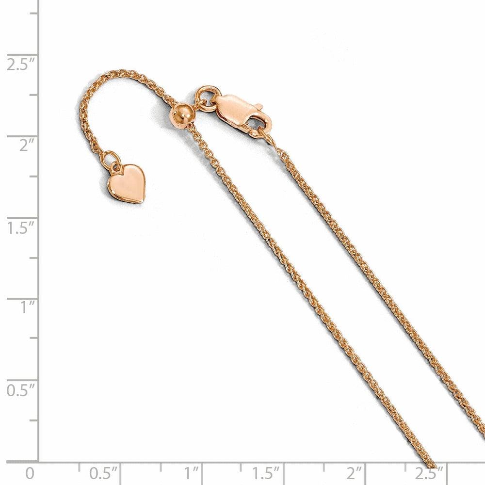 Lovely Rita's Chains Silver Rose Gold-plated Adjustable Wheat Chain