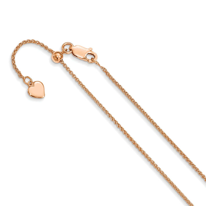 Lovely Rita's Chains Silver Rose Gold-plated Adjustable Wheat Chain