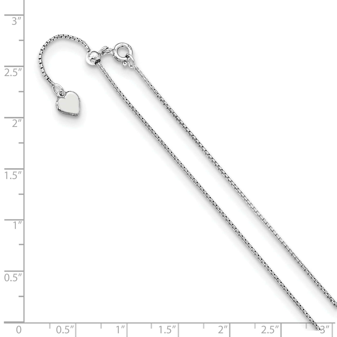 Lovely Rita's Chains Silver Round Rectangle Box Adjustable Chain