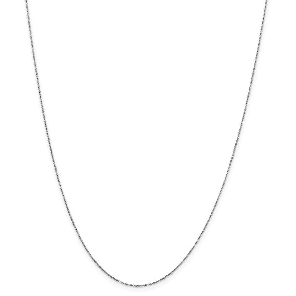 Lovely Rita's Chains Size 14 14k White Gold 0.50mm Solid D.C Cable Chain