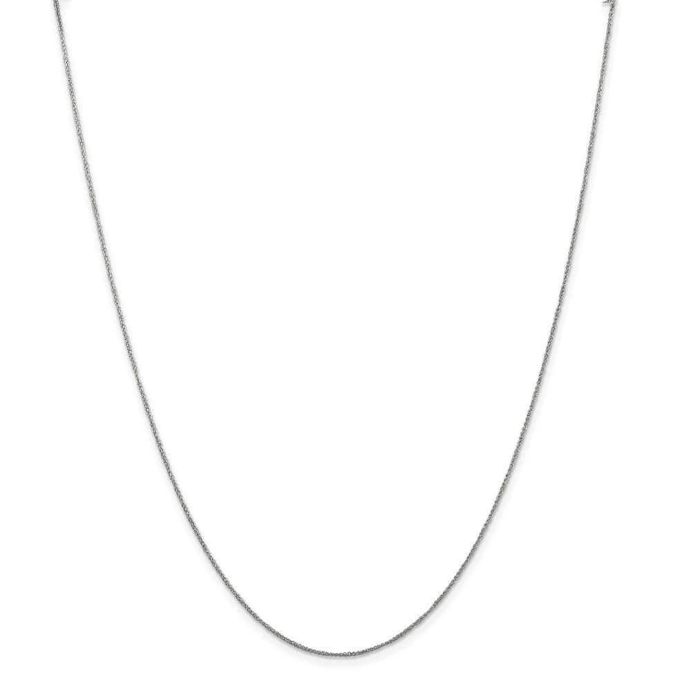 Lovely Rita's Chains Size 14 14K White Gold 0.70mm Polished Solid Ropa Chain