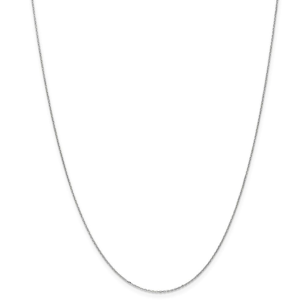 Lovely Rita's Chains Size 14 14k White Gold 0.80mm Solid D.C Cable Chain