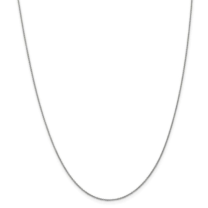 Lovely Rita's Chains Size 14 14k White Gold 0.80mm Solid Polish Cable Chain