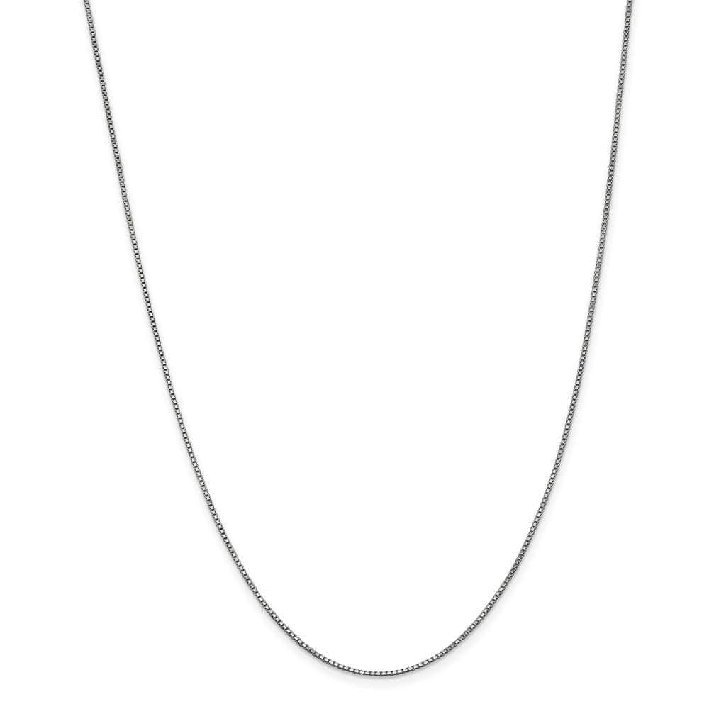 Lovely Rita's Chains Size 14 14k White Gold 0.95mm Polished Solid Box Chain