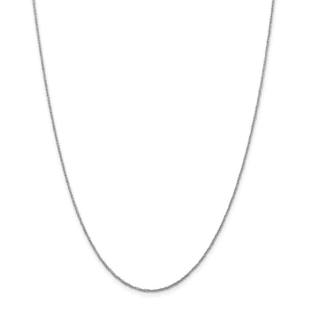 Lovely Rita's Chains Size 14 14K White Gold 1.10mm Polished Solid Ropa Chain