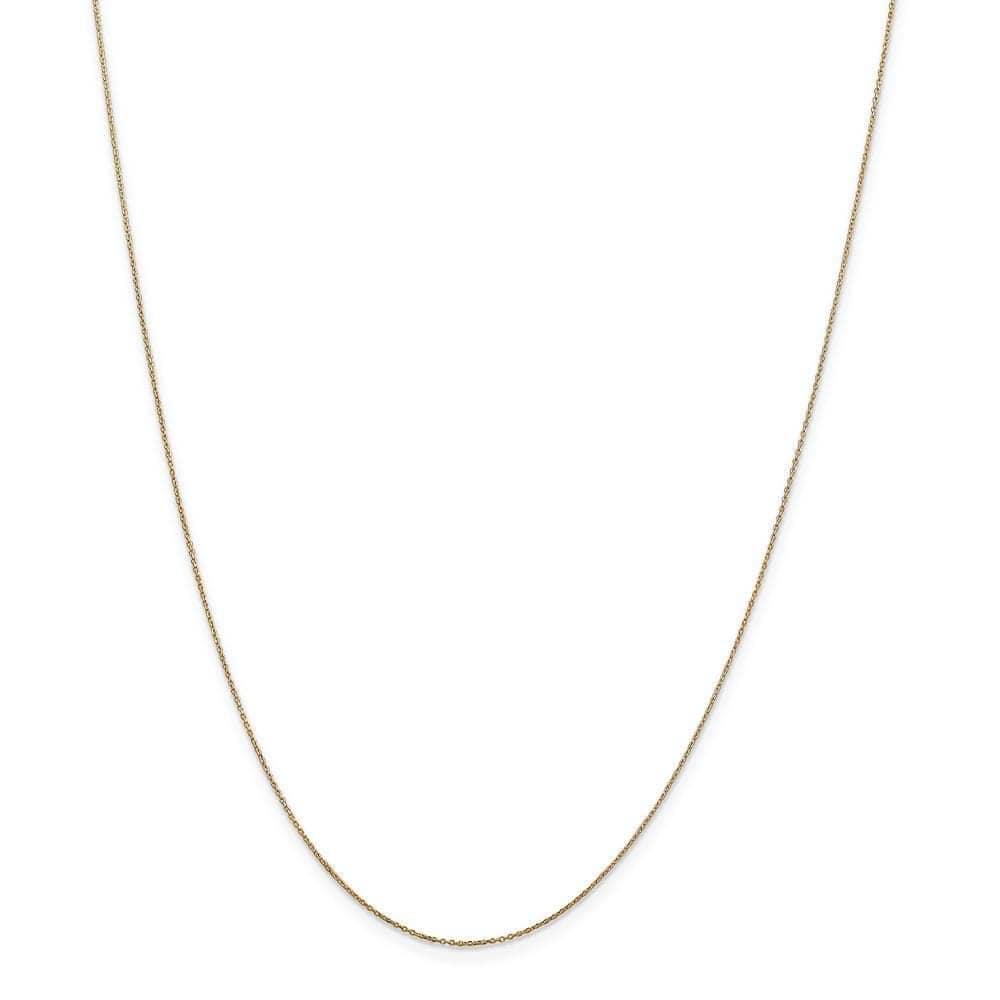 Lovely Rita's Chains Size 14 14k Yellow Gold 0.50mm Solid D.C Cable Chain