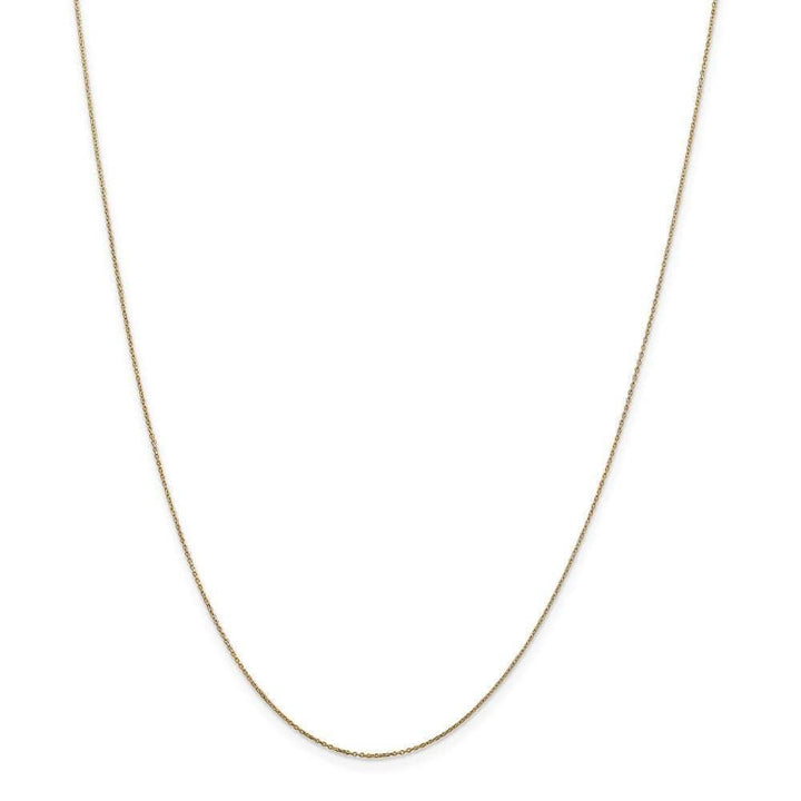 Lovely Rita's Chains Size 14 14k Yellow Gold 0.50mm Solid D.C Cable Chain