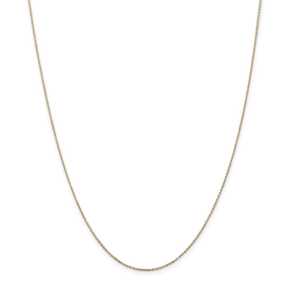 Lovely Rita's Chains Size 14 14k Yellow Gold 0.80mm Solid D.C Cable Chain