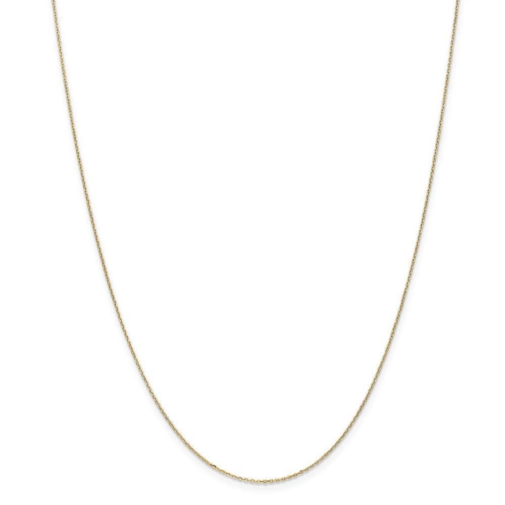 Lovely Rita's Chains Size 14 14k Yellow Gold 0.80mm Solid D.C Cable Chain