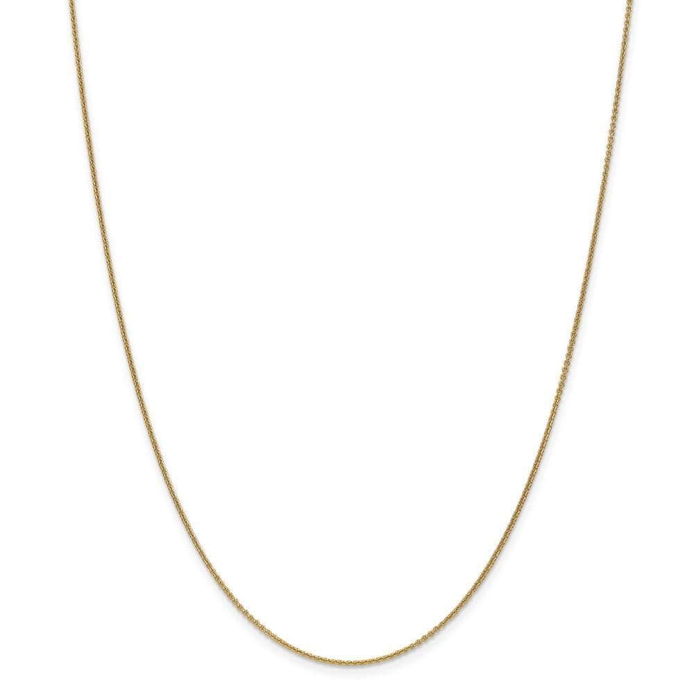 Lovely Rita's Chains Size 14 14k Yellow Gold 1.00mm Solid Polish Cable Chain