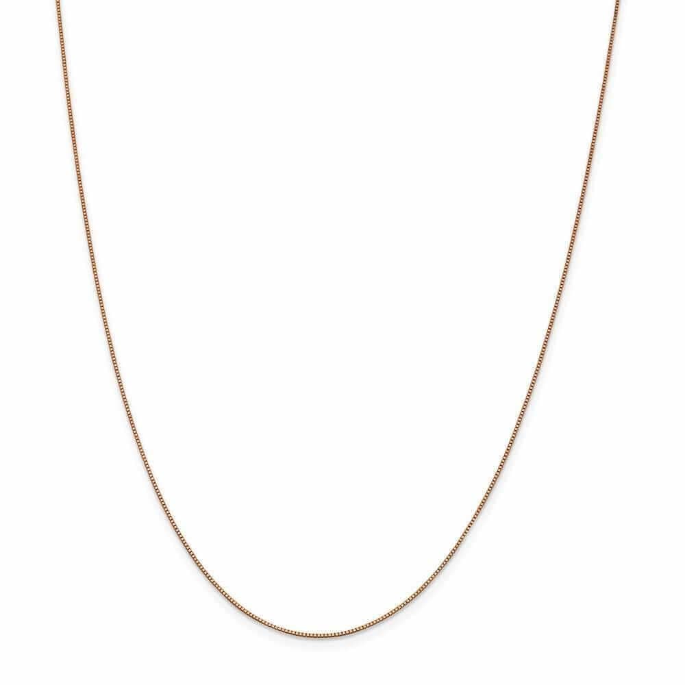 Lovely Rita's Chains Size 16 14k Rose Gold 0.70mm Solid Box Link Chain