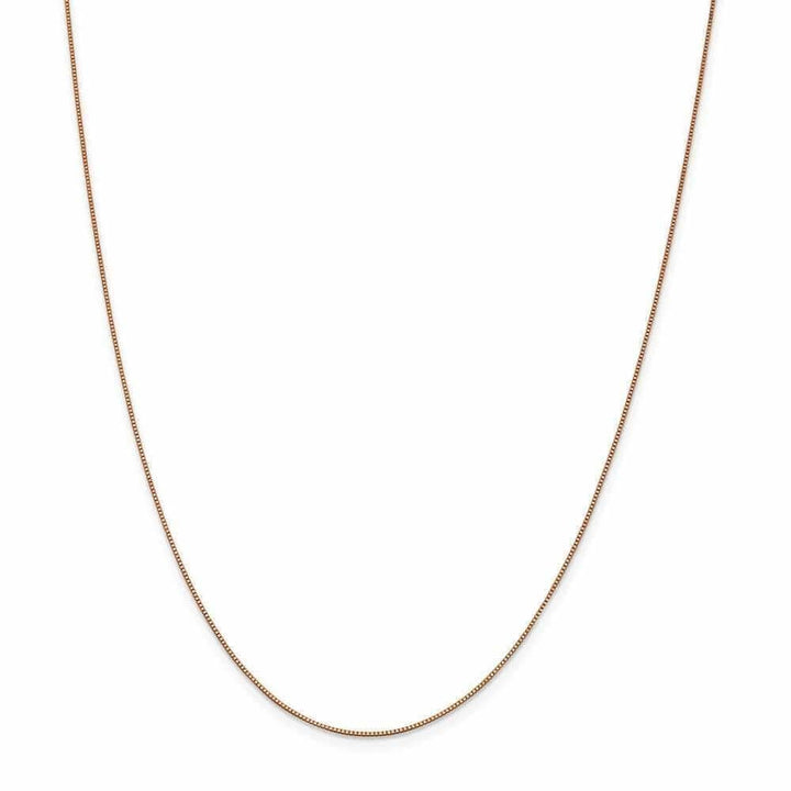 Lovely Rita's Chains Size 16 14k Rose Gold 0.70mm Solid Box Link Chain