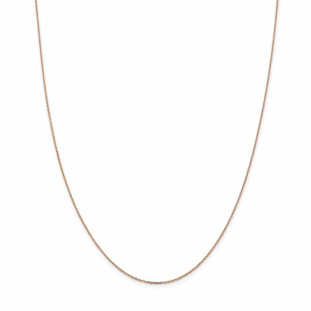 Lovely Rita's Chains Size 16 14k Rose Gold Cable Chain 1MM