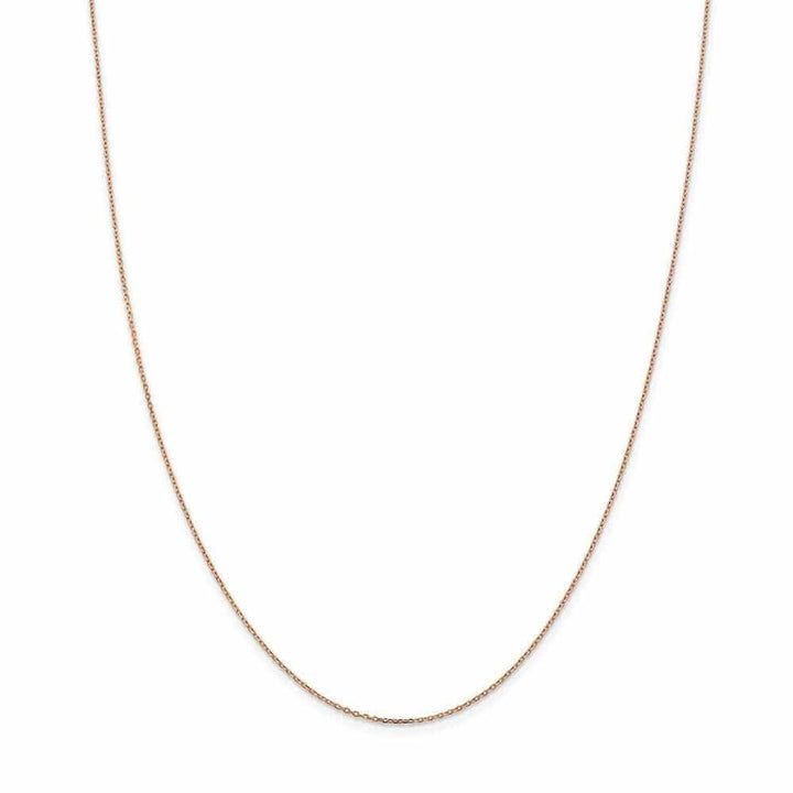 Lovely Rita's Chains Size 16 14k Rose Gold Cable Chain 1MM