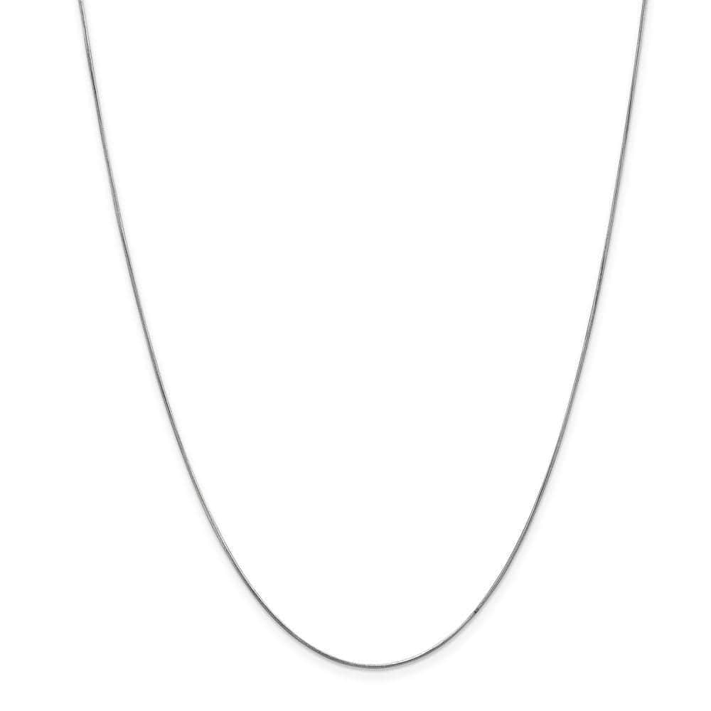 Lovely Rita's Chains Size 16 14k White Gold 0.60mm Solid Round Snake Chain