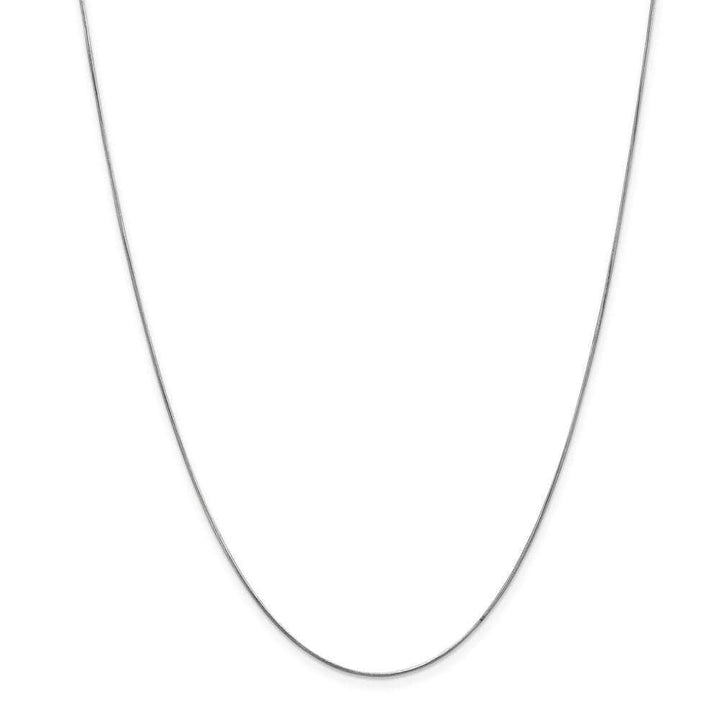 Lovely Rita's Chains Size 16 14k White Gold 0.60mm Solid Round Snake Chain