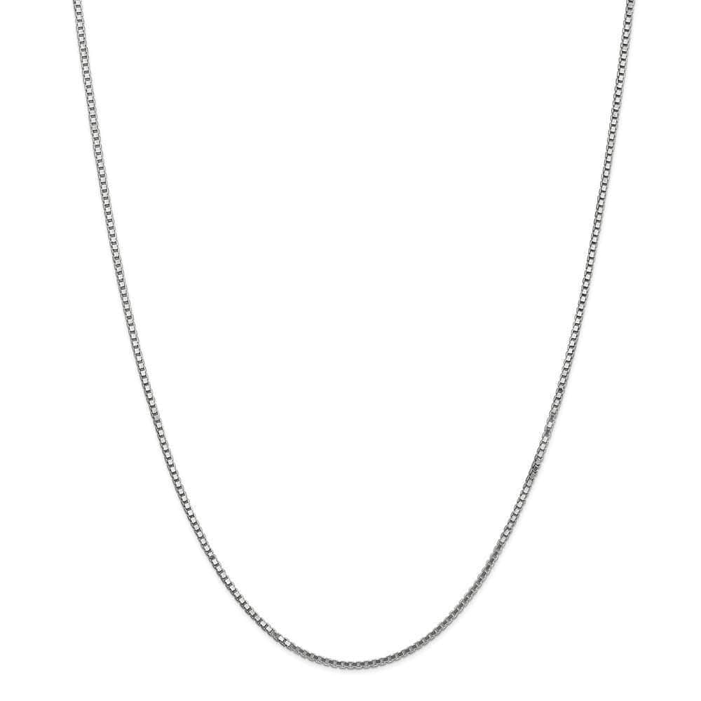 Lovely Rita's Chains Size 16 14k White Gold 1.35mm Polished Solid Box Chain