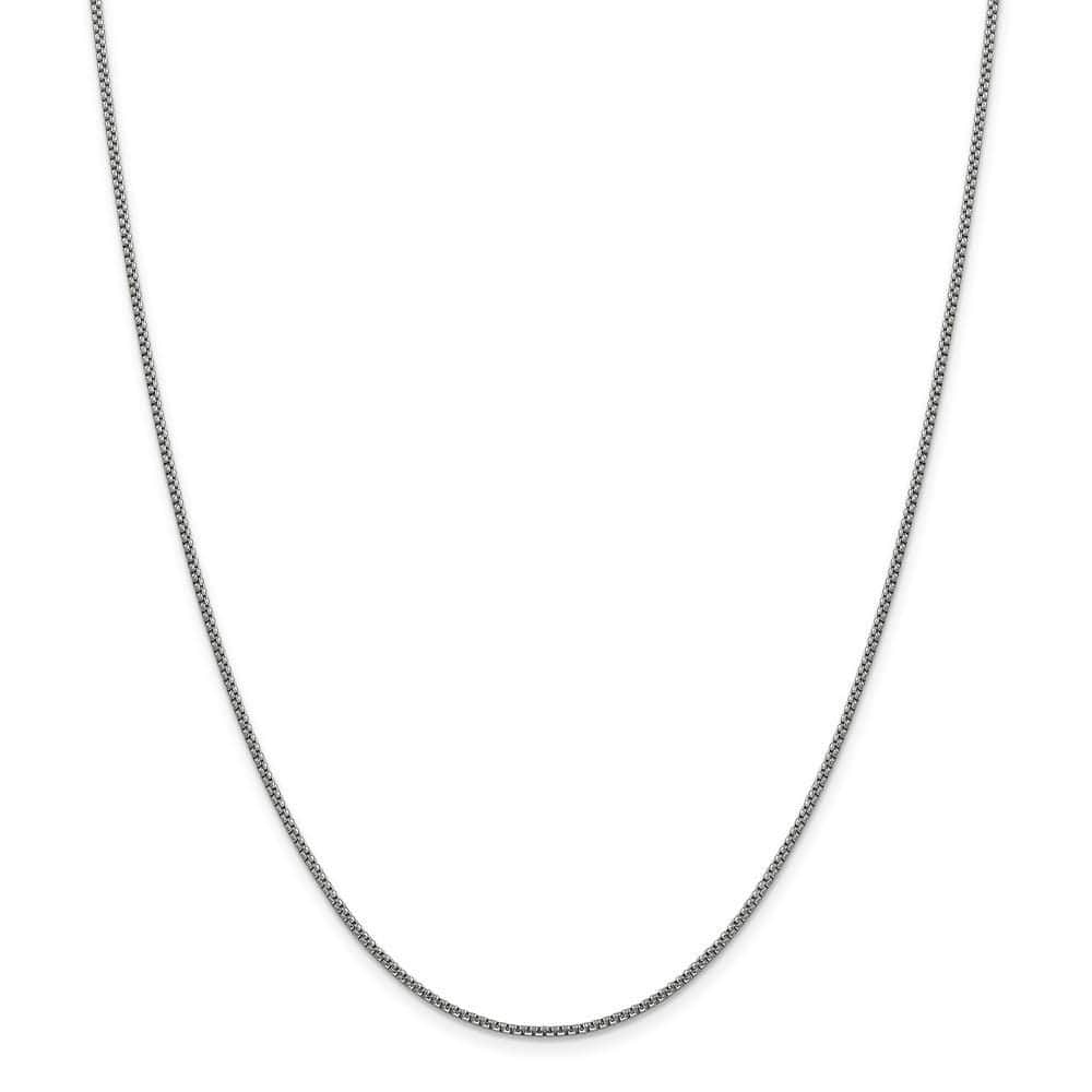 Lovely Rita's Chains Size 16 14k White Gold 1.50mm Hollow Round Box Chain