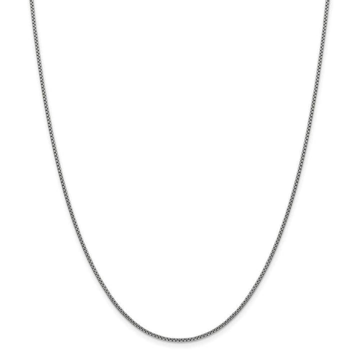 Lovely Rita's Chains Size 16 14k White Gold 1.50mm Hollow Round Box Chain