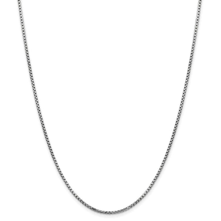 Lovely Rita's Chains Size 16 14k White Gold 1.75mm Hollow Round Box Chain