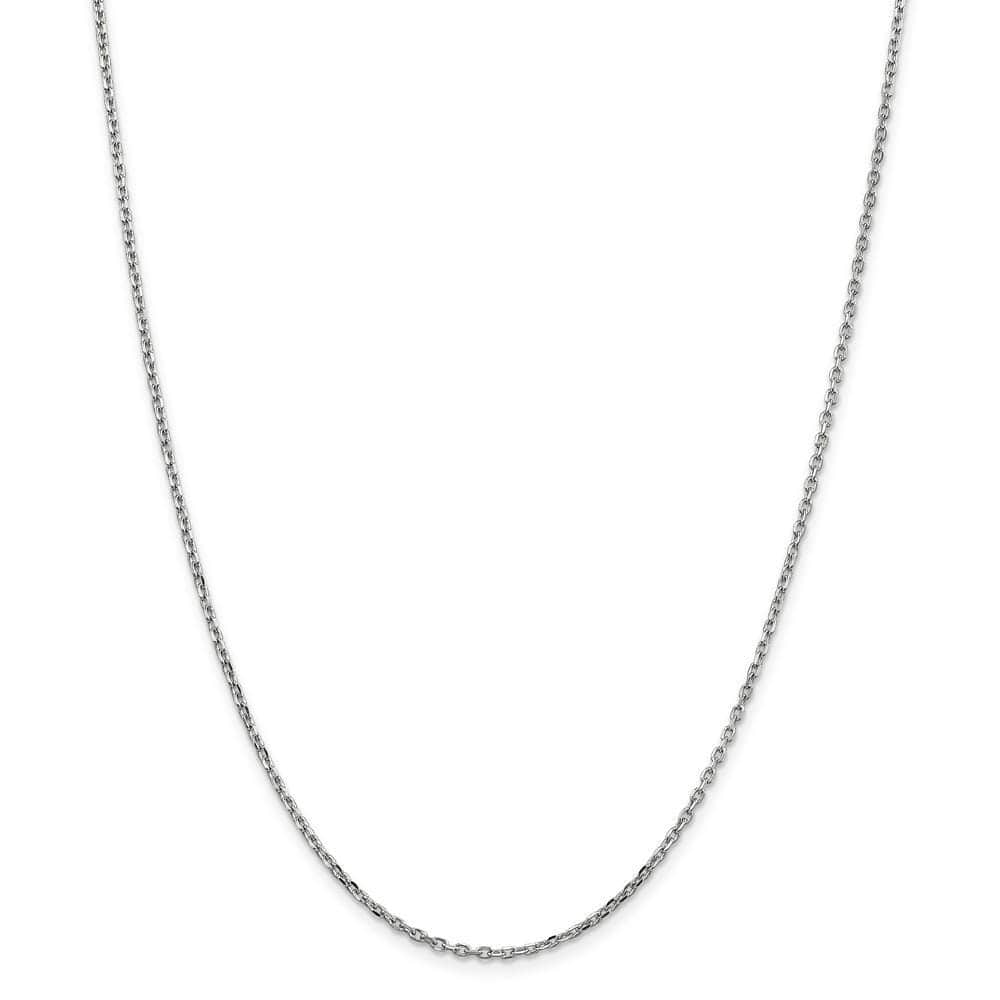 Lovely Rita's Chains Size 16 14k White Gold 1.80mm Round Link Cable Chain