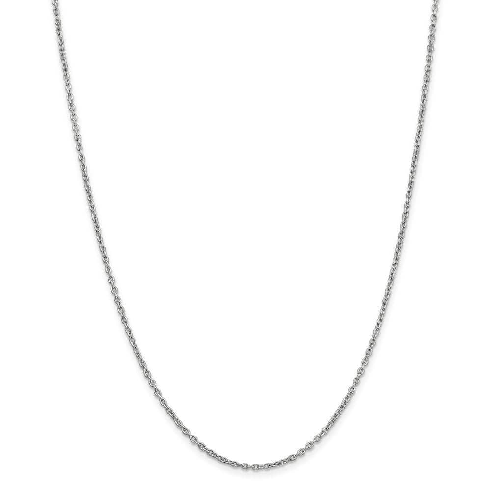 Lovely Rita's Chains Size 16 14k White Gold 2.00mm Round Link Cable Chain