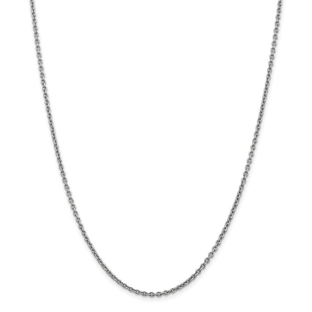 Lovely Rita's Chains Size 16 14k White Gold 2.20m Solid Polish Cable Chain