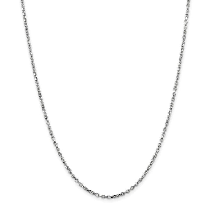 Lovely Rita's Chains Size 16 14k White Gold 2.20mm Round Link Cable Chain