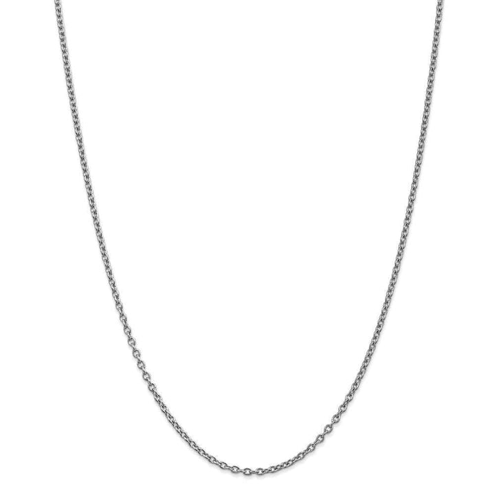 Lovely Rita's Chains Size 16 14k White Gold 2.40mm Round Link Cable Chain