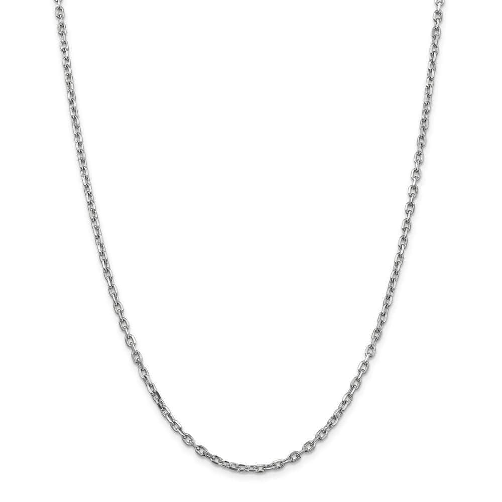 Lovely Rita's Chains Size 16 14k White Gold 3.00mm Round Link Cable Chain